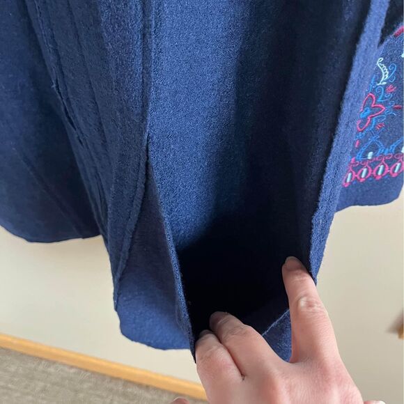 Coldwater Creek Wool Blend Blue Tunic full-zip Sweater size S - Picture 4 of 9